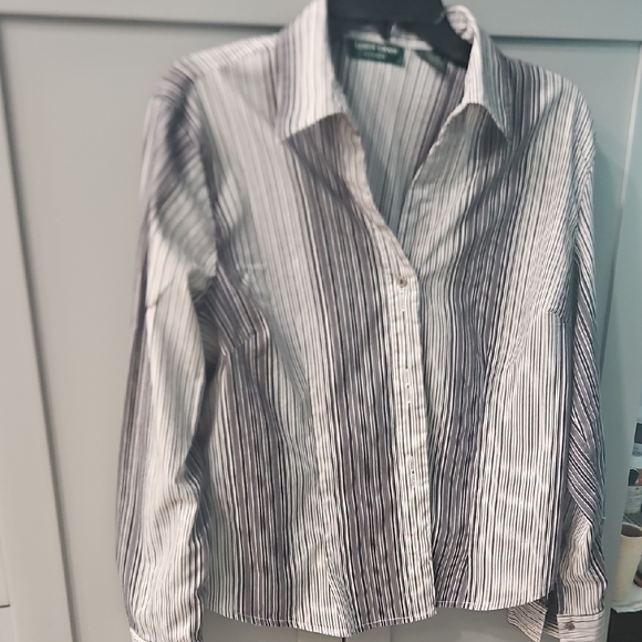 Studio Black and White Striped Shirt - Picture 1 of 5